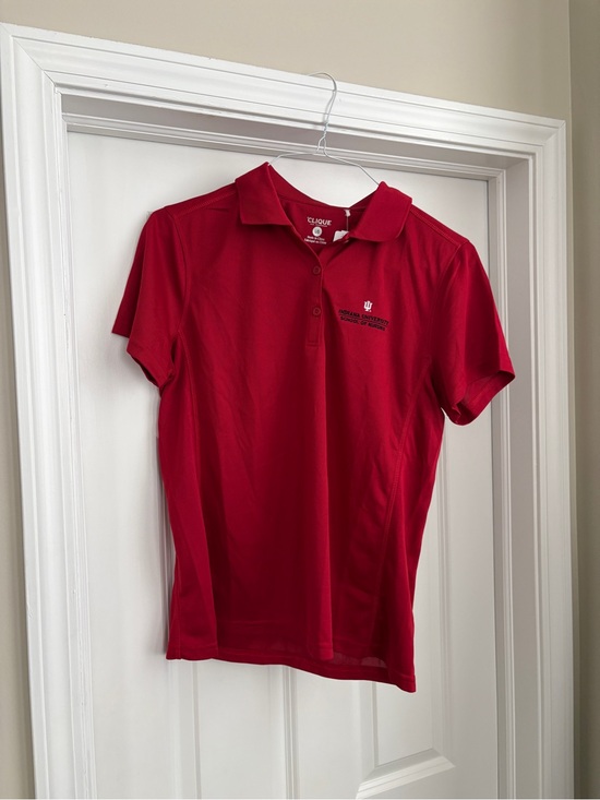 Tops - Indiana University School Of Nursing Red Polo Size Large IU Nursing